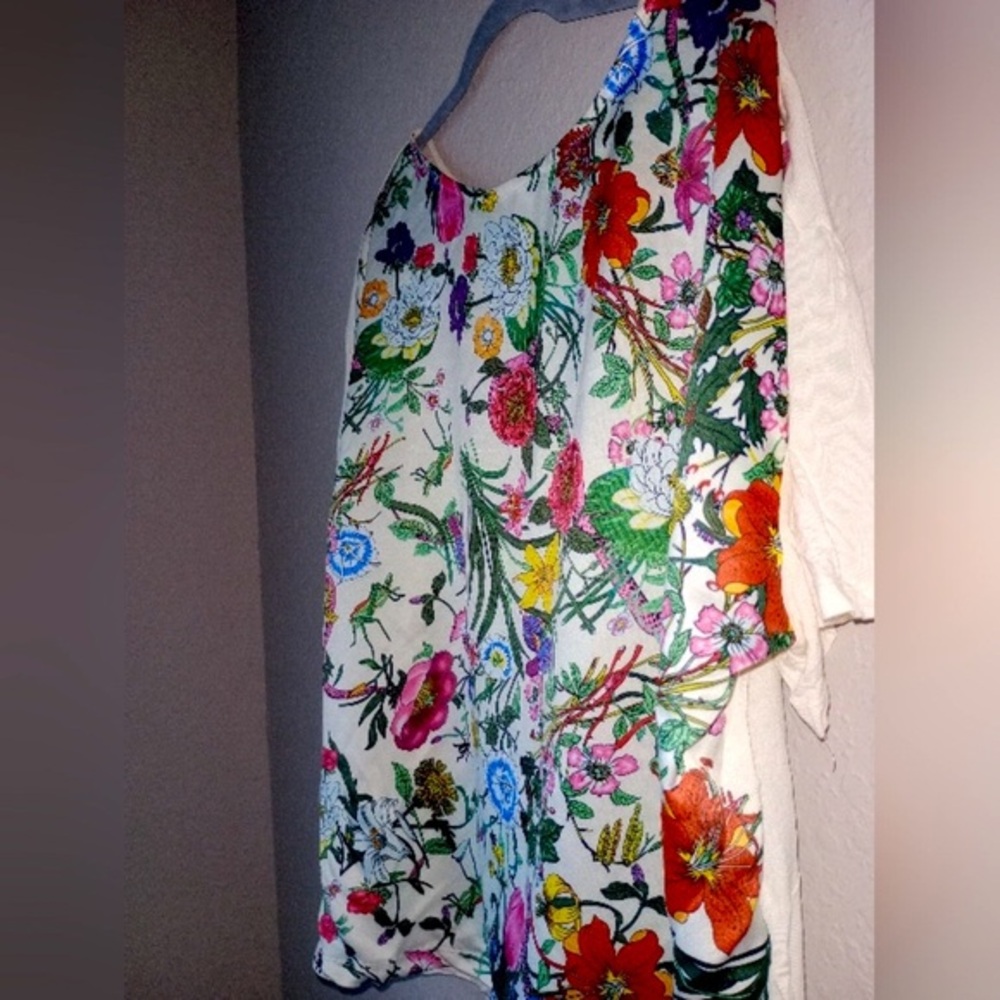 Ellos Multicolor Vintage Floral Women's Blouse size L